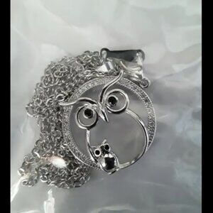 NECKLACE FOR TEENS KIDS WOMEN FASHION OWL MAMA BABY TRENDY GIFT MOTHER LOVE